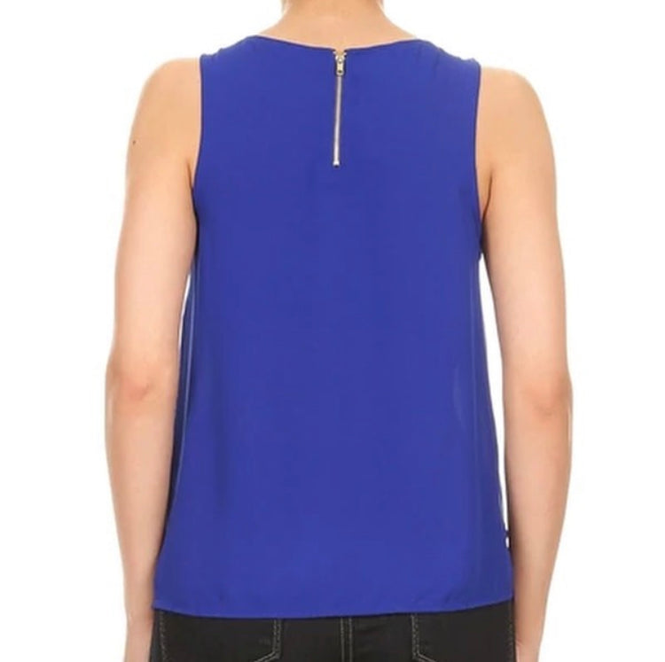 Embellished Chain Neck Tank Top