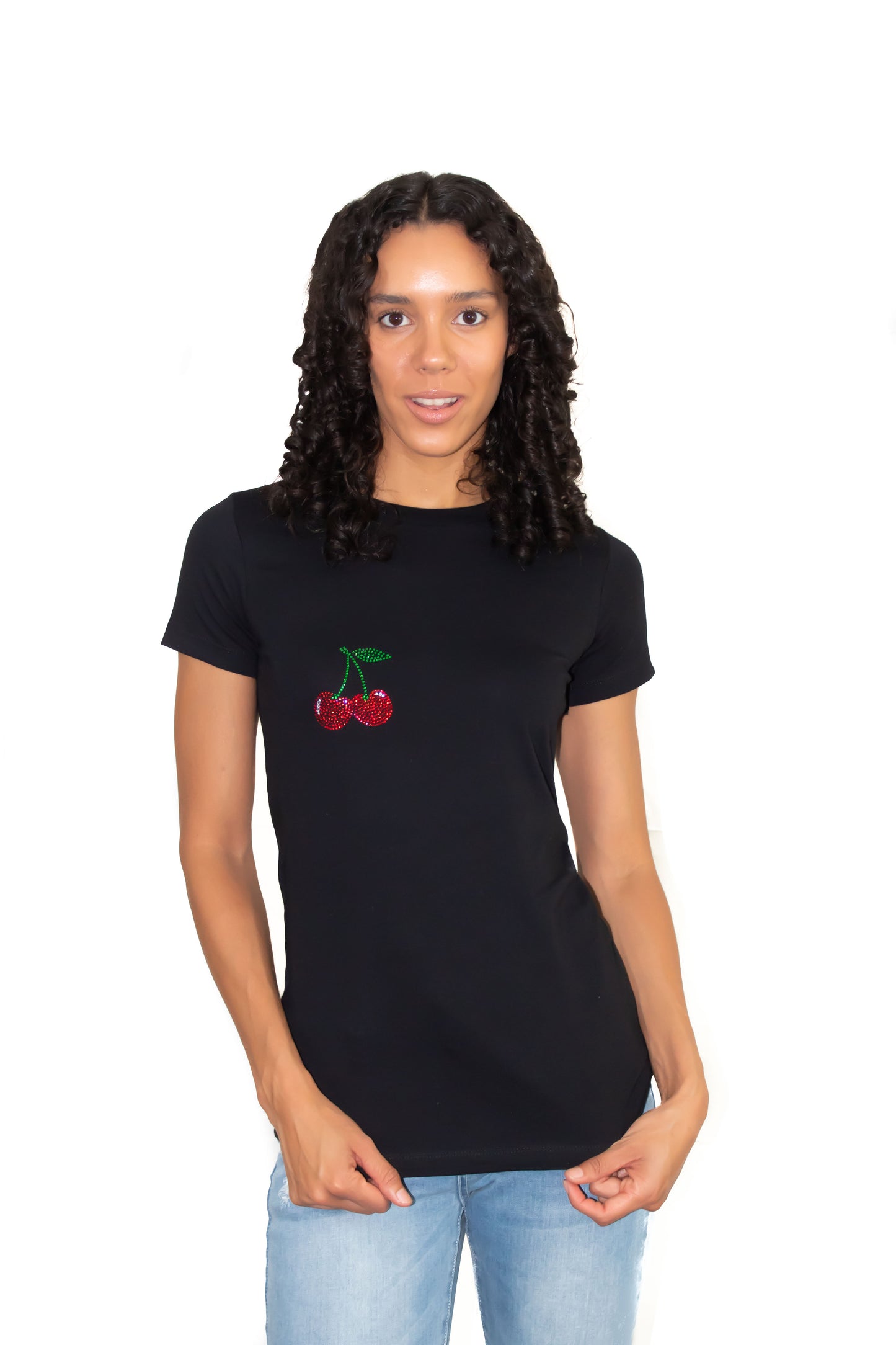 Cherry Rhinestone Embedded