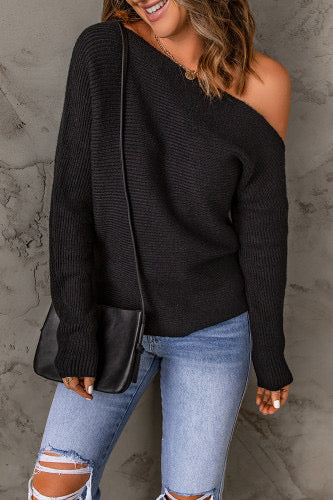 Asymmetric Neck Sweater