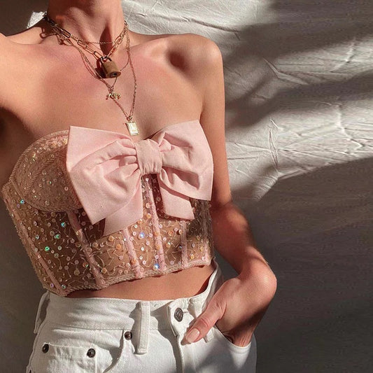Anaya Sexy Sequin Corset