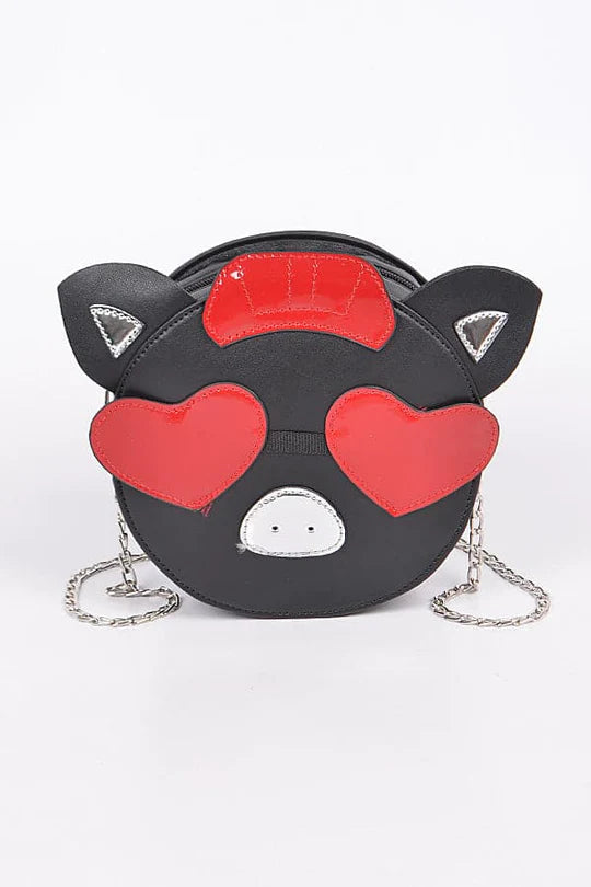 Red Heart & Kiss Crossbody Bag