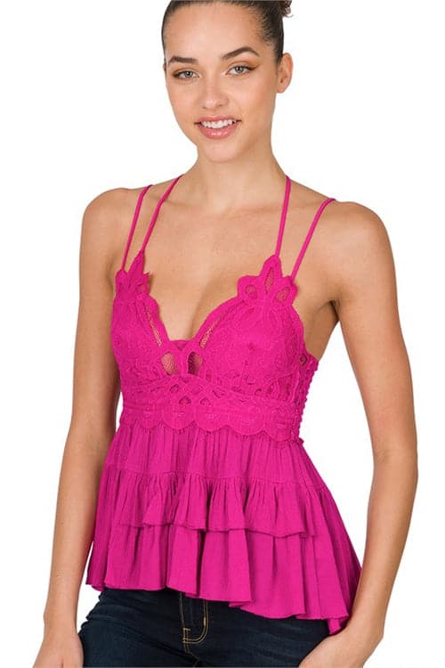 Jamie Crochet Lace Peplum